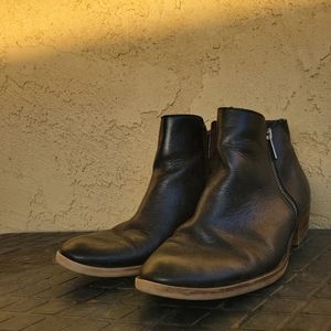 Kensie Black Leather Dress Boots